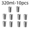 Stainless Steel Metal Cup Beer Cups White Wine Glass Coffee Tumbler Travel Camping Mugs Drinking  Tea Mug Set Outdoor