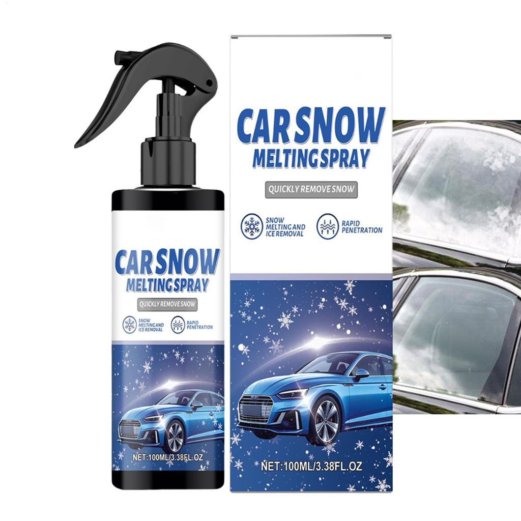 100ml Fast-Acting Car Deicer Spray Melts Ice & Frost on Windshield Instantly Safe for All Vehicles in Winter Morning & Travel
