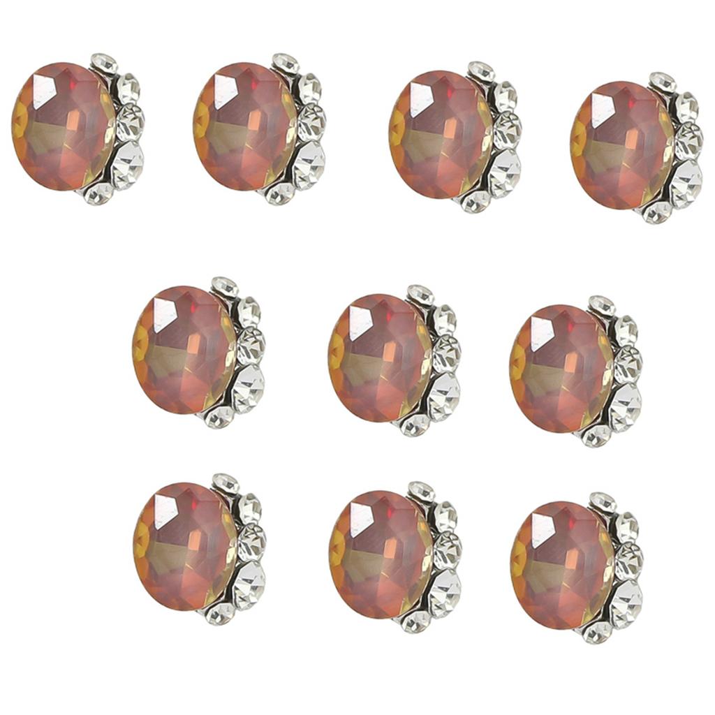 10 Stück Herzform Nailart-Charms Nailart-Strasssteine Quadratische Nagel-Charms DIY Nailart-Zubehör Maniküre-Zubehör