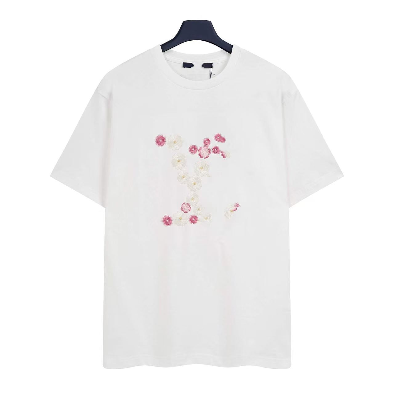 2026 Übergroßes Monogramm-Print-T-Shirt, Ganzkörpermuster, Leichtes Unisex-Paar-T-Shirt M