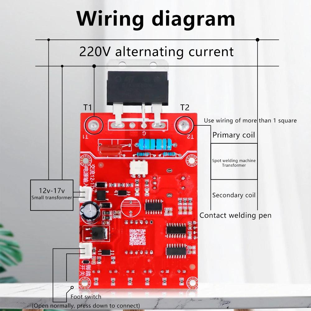 100A/41A Spot Welder Control Board Spot Welding Machine Controller Current Time Control Module