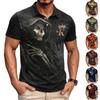 Men's Quick Dry Casual Short Sleeve T-Shirt with Pocket for Halloween