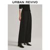 UR 2025 Winter Women's Elegant Elastic Waist Curved Pants