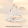 Moebius Infinity Couple Rings - Elegant Intertwined Open Rings for Lovers