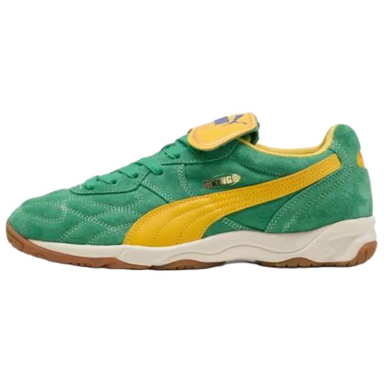 Puma King Indoor Royalty Archive Green Yellow Sizzle Men Sneakers 401684-02