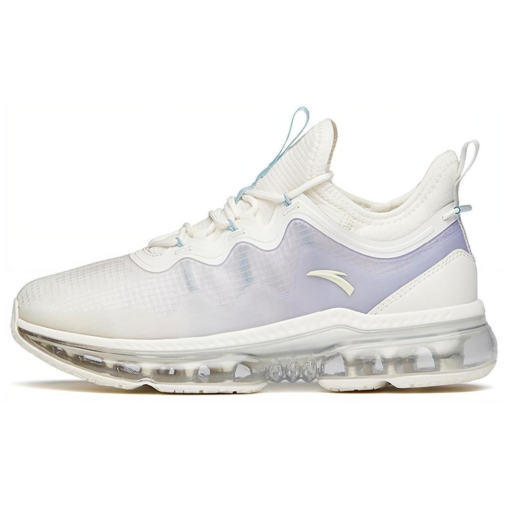 New Anta Running Collection Cushioning Anti Slip And Wear Resistant Low Top Running Shoes Women's White Purple 922135518-3