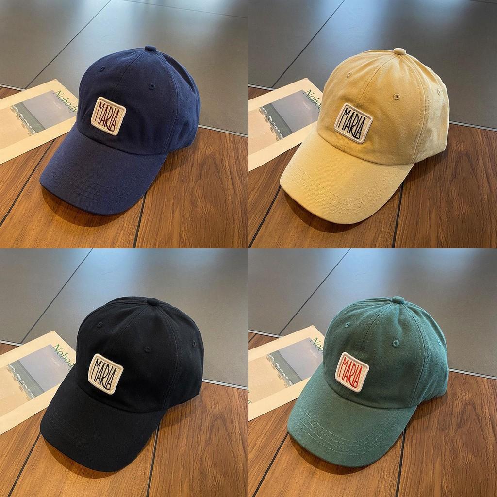 Embroidery Letter Maria Baseball Hat Peaked Cap Adjustable Breathable Shade