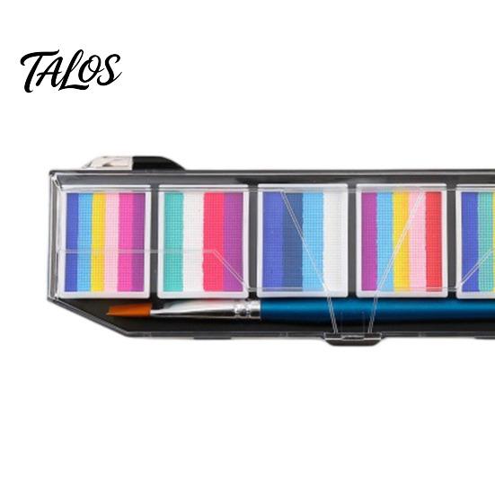 Professional Body Paint Pigments Face Oil Palette, Long-Lasting Waterproof Coverage, Bright Color Rich Pigmented Painting Makeup Kit, for Theater