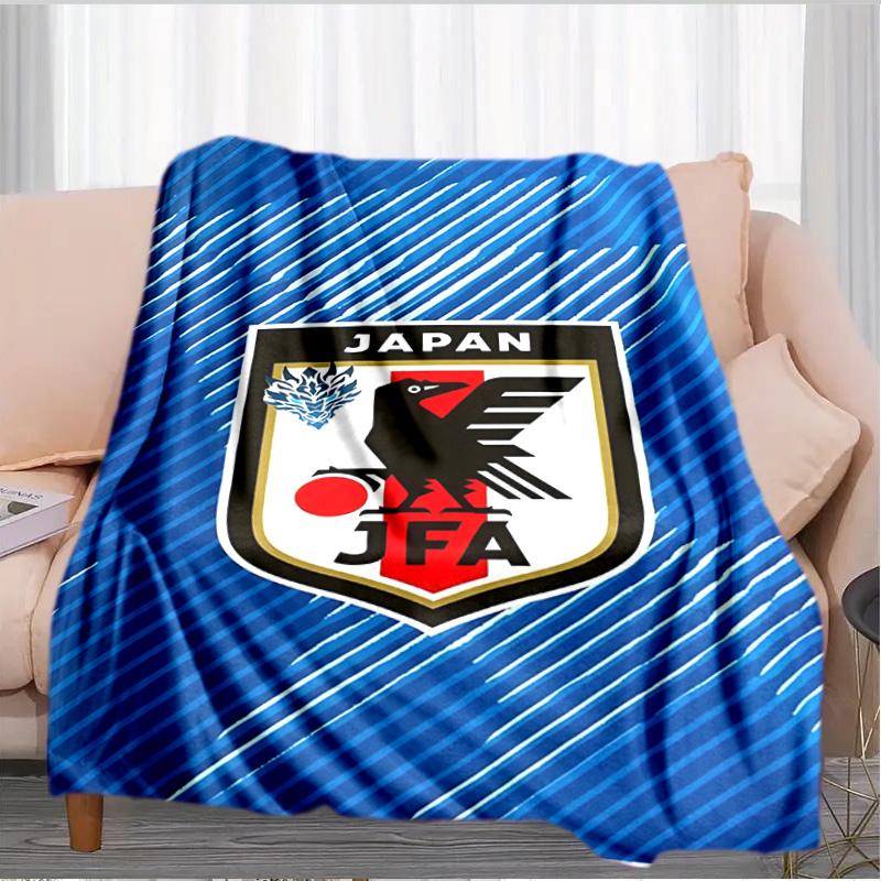 Japan Football Association Emblem Blanket Suitable for Sofas, Beds, Offices, And Camping - Perfect Gift for Halloween Christmas