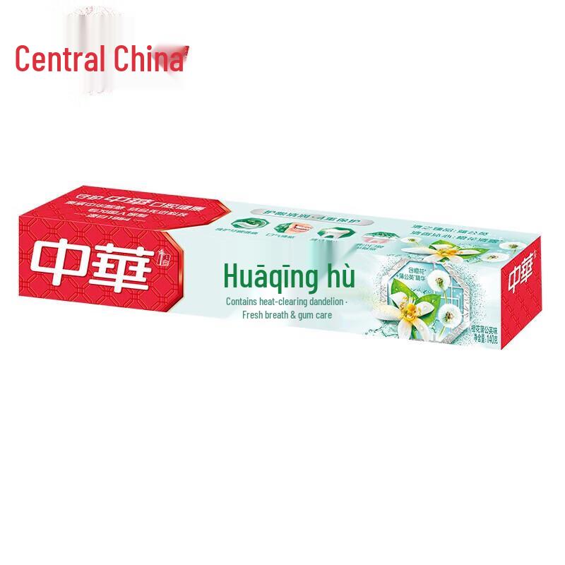 Zhonghua Huaqinghu Orange Blossom Dandelion Toothpaste Y23 - 4 x 140g Pack