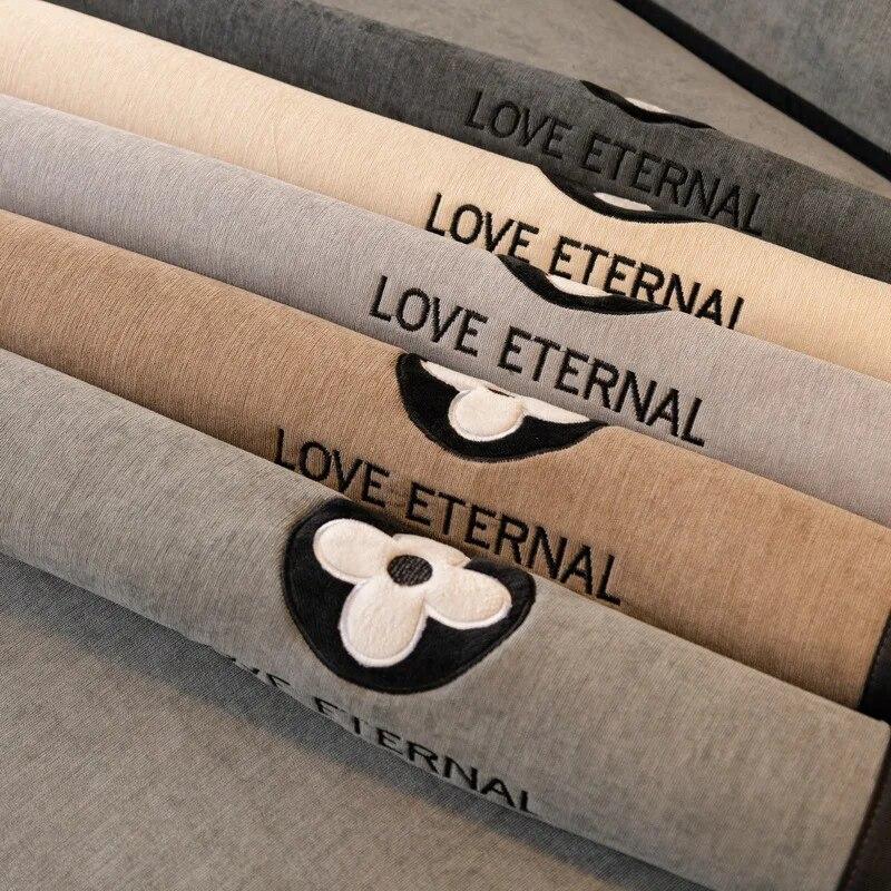 Embroidered Cotton Sofa Cover Cushion Cover Universal Living Room Combination Sofa Cover Cloth Non-Slip Backrest Armrest Cushion