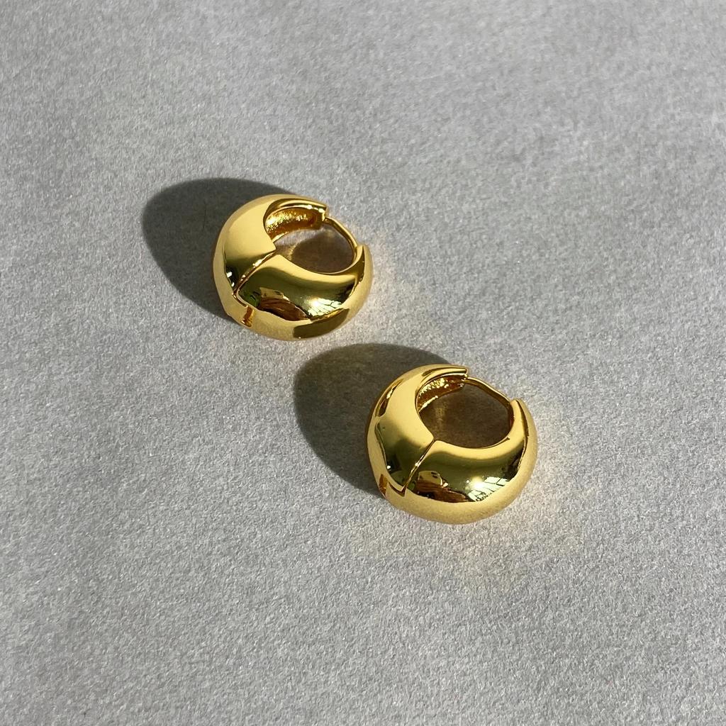 LATS Punkové oválné náušnice s obručemi Metalické geometrické náušnice Minimalistický styl Náušnice do uší pro každodenní nošení