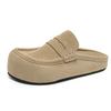 2026 Lazy Half Slippers Shoes Retro Versatile American Muller Men's Shoes Suede