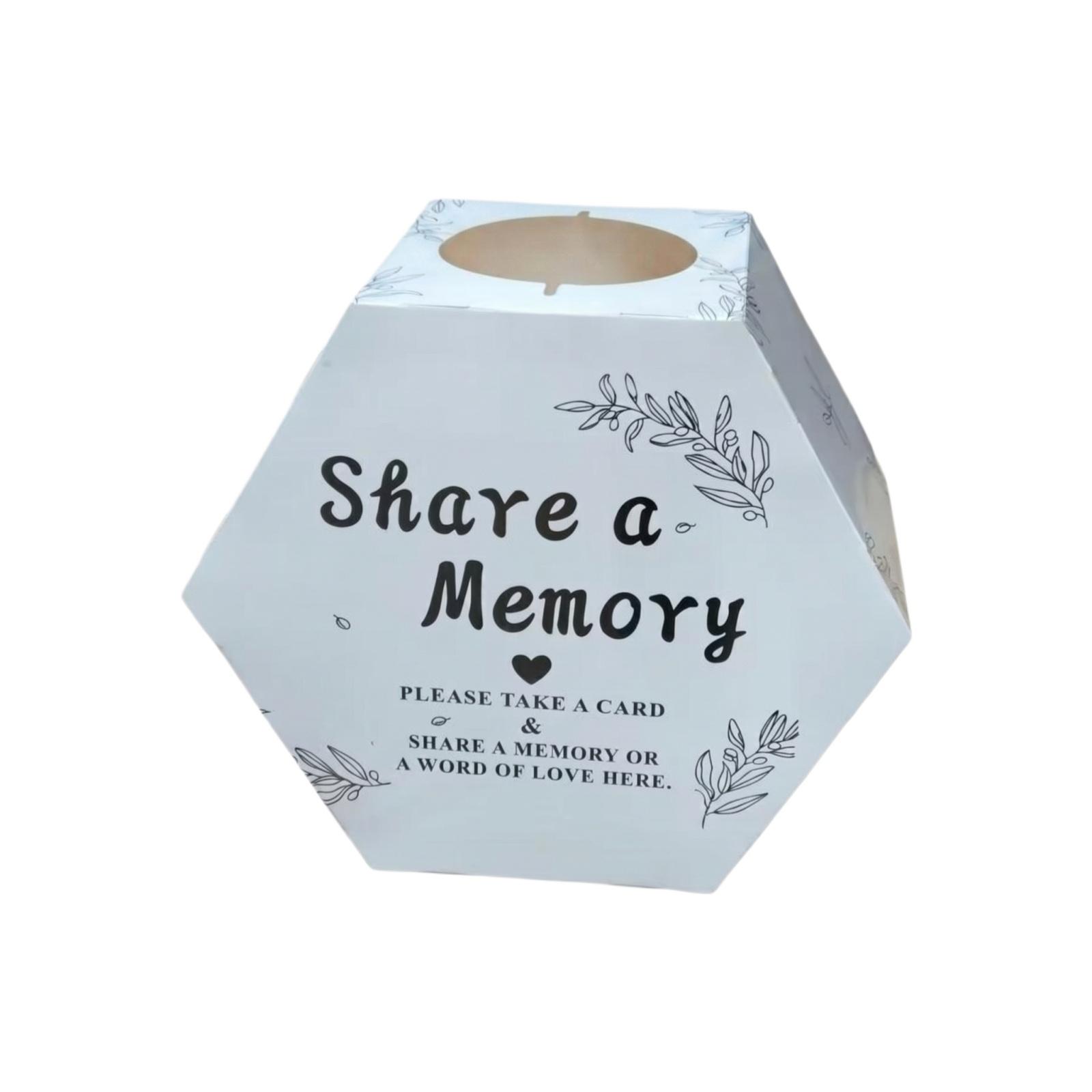

Hexagonal Memory Sharing Box for Cards and Messages Graduation Season Message Box Keepsake Card Holder for Events and Celebrations One Size
