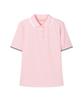 Antomas Ribbed Short Sleeve Polo Shirt Women - Pink