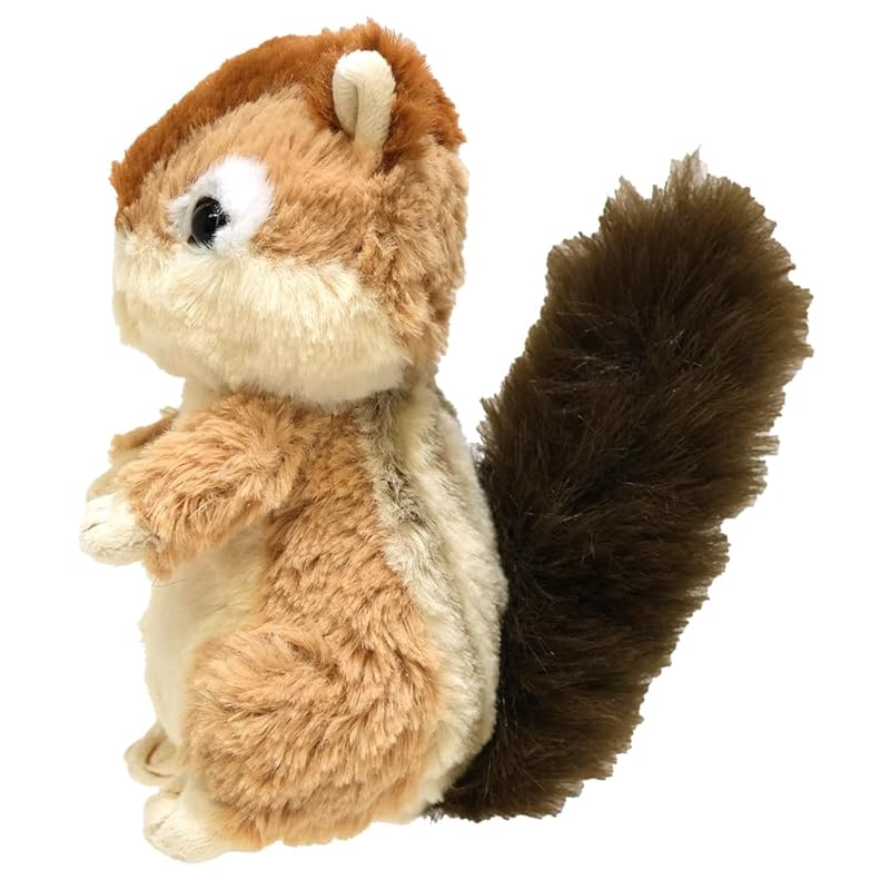 SunLemon Fluffy's Small Chipmunk Plush Toy, 8 x 13 x 14.5 cm, Cute Animal, P-1553