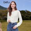 BETU Women's Jacquard Long Sleeve Knit Top