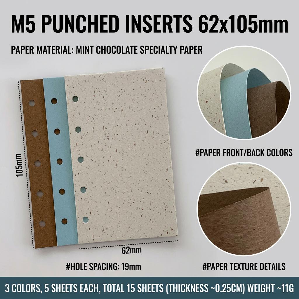 

Loose Leaf Planner Refill Muted Colors Double Sided Paper Handmade Journal Paper Textured Scrapbooking Refill Sheets For Diy
