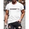 Men's Summer 100 Cotton Fashionable Casual Loose Plus Size Future Pattern Printed Sports Round Neck Short Sleeve T-shirt Top
