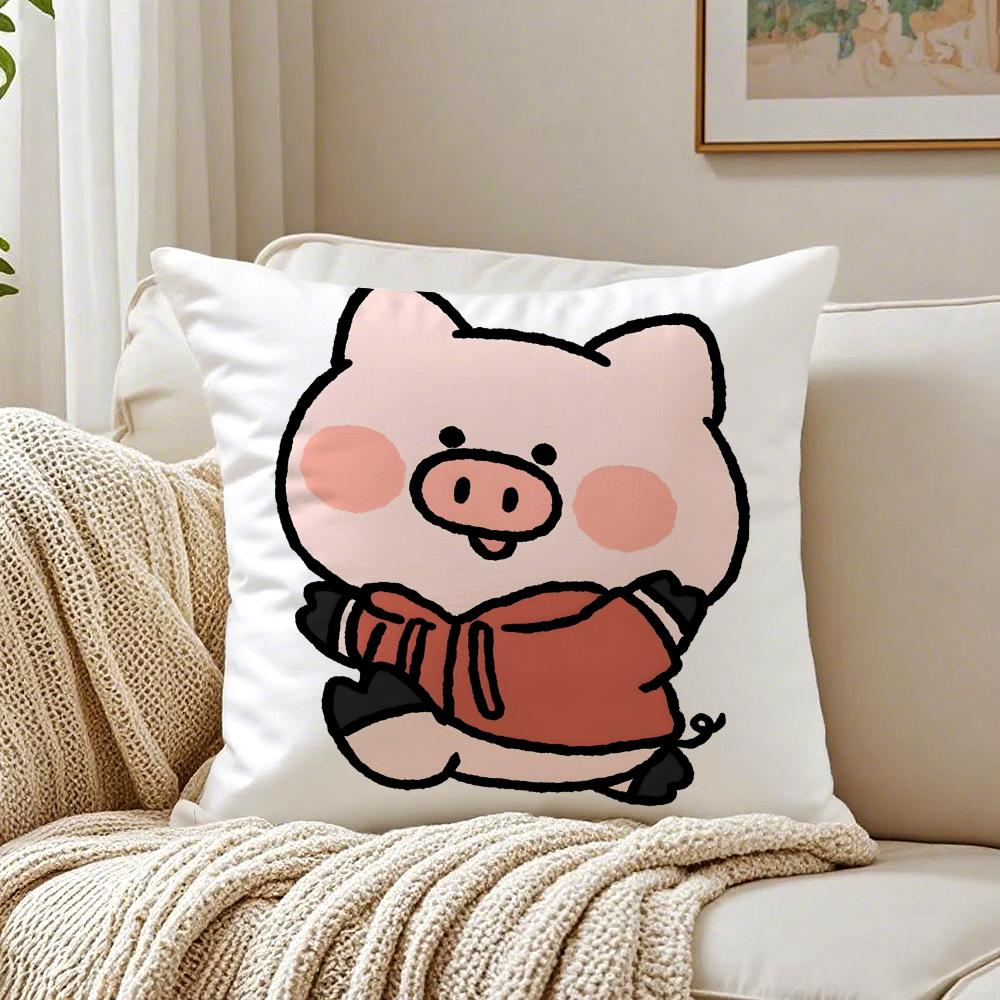 Small Animal Cartoon Happy Sports Cushion Cover Pillowcase Antidustmite Living Room Sofa Decor Cushion Room