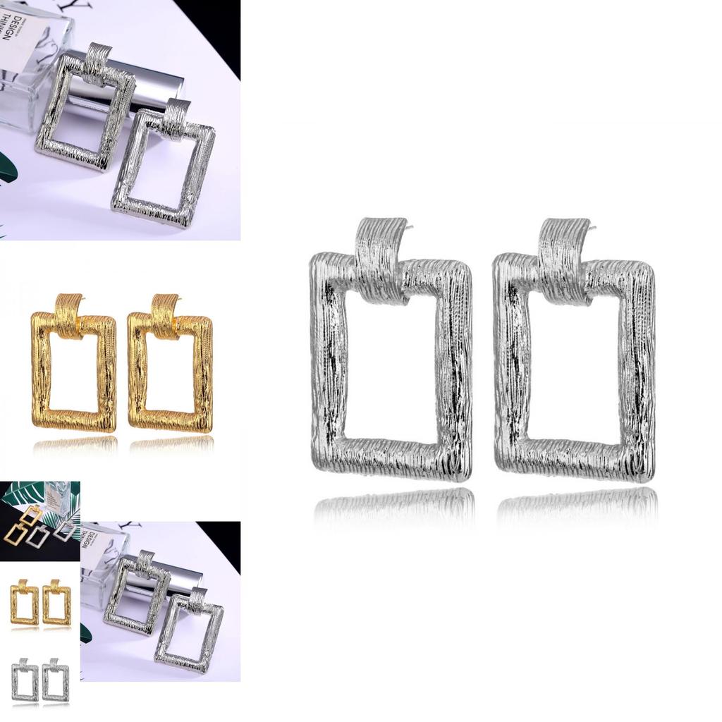 Contemporary Geometric Alloy Earrings For Women Perfect For Work Anniversaries