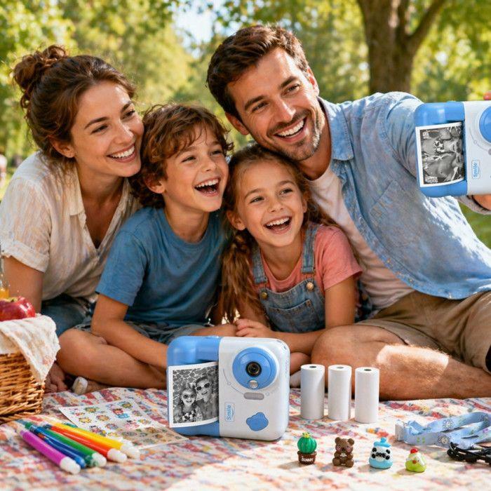 Appareil photo instantané pour enfant - SHOP-STORY - INSTAKID_BU - Impression thermique sans encre - 48MP - Vidéo 1080p