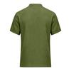 Men's Stand-up Collar, Half-open Jacket, Linen Short-sleeved Shirt