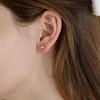 NUOY (925 Silver) Petite Gold Heart Point Earrings
