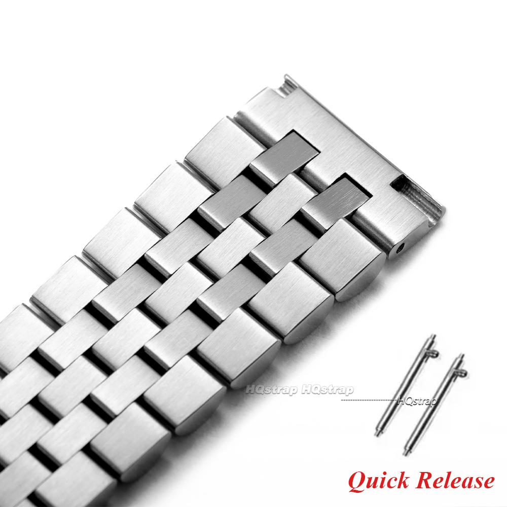 Solid Stainless Steel Watchband for Seiko Quick Fit Bracelet for Jubilee Solid Buckle Screw Link 20mm 22mm Men Watch Accessories