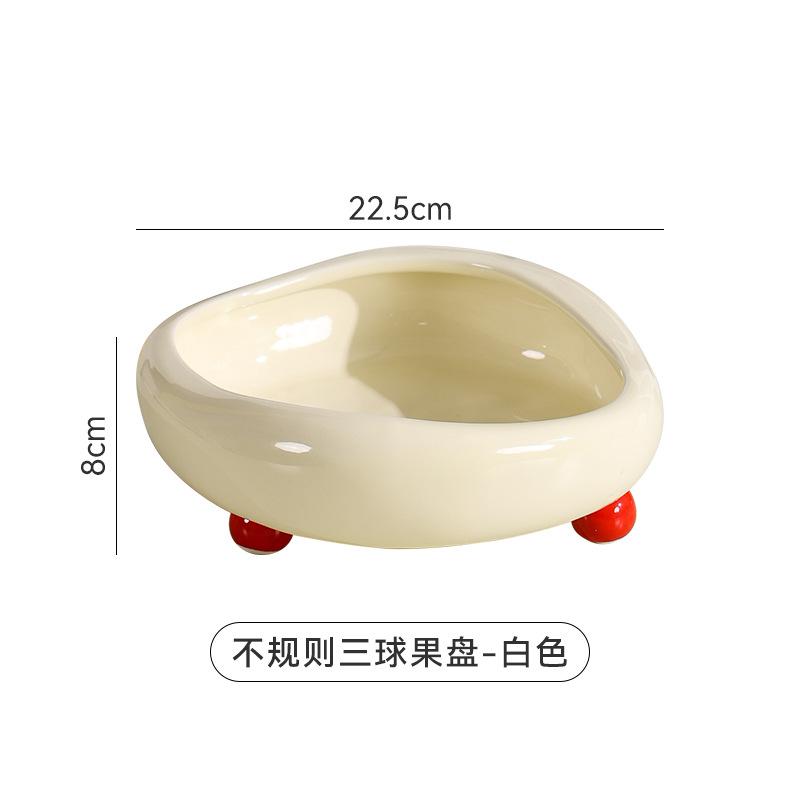 

Керамическая фруктовая тарелка неправильной формы, креативная тарелка для десертов на день рождения и свадьбу, украшение для хранения сладостей и закусок