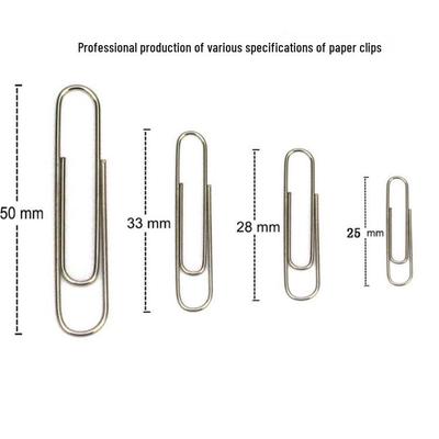 28mm Nickel-Plated Metal Paperclip