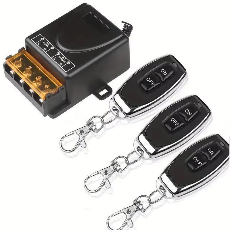 

Радиочастотный беспроводной переключатель дистанционного управления 433 МГц AC 220 В Релейный приемник и передатчик Комплект для лампы Мотор Насос Доступ к двери Устройство умного дома 1Receiver 3Remote