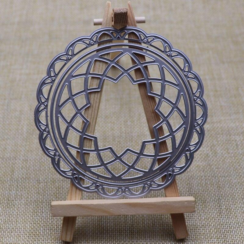 Lace Circle Frame Football Metal Cutting Dies for DIY Scrapbooking Album Paper Card Cover Craft