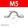 1/3/5pcs Hook Eye Plate Heavy Wall Mount Stainless Steel U Boat Ceiling Hanger Ring Yoga Swings Hammocks Marine Boat Rigging