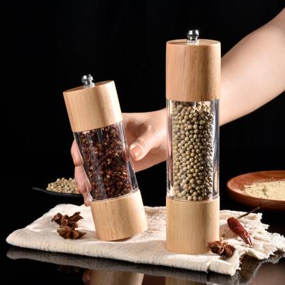 1pcs Pepper Grinder Transparent Salt and Pepper Mill Salt Grinding Ceramic Core Multipurpose Cruet Kitchen Tools