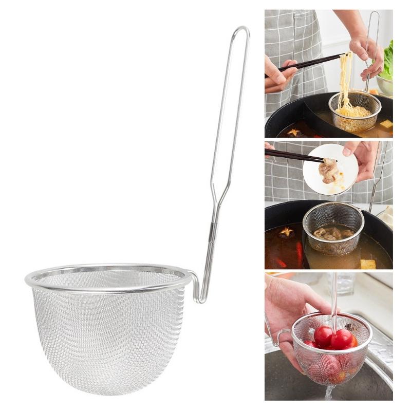 Fine Mesh Strainer Basket With Handle Practical Stainless Steel Fine Mesh Strainer for Enhancing Food Texture and Taste
