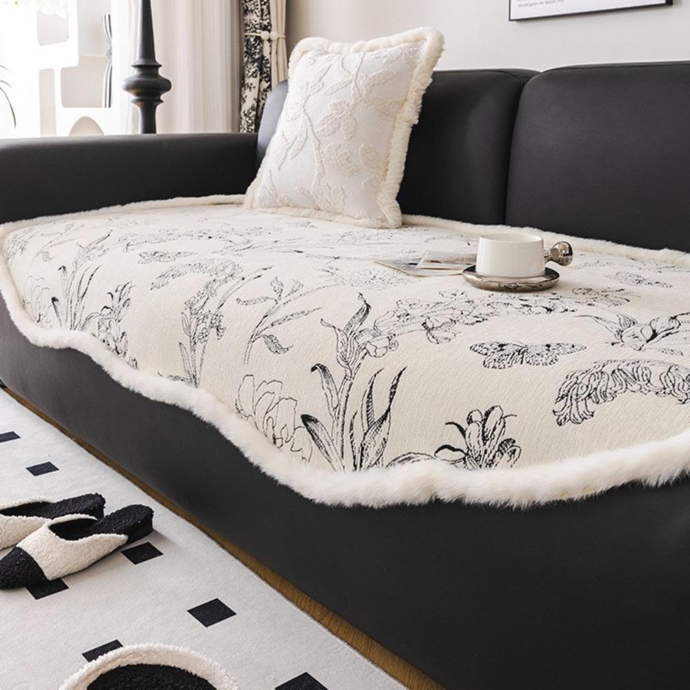 

Французская легкая роскошь диванная подушка сиденья неправильной специальной формы чехол шениль всесезонный универсальный нескользящий бархатный чехол ткань полотенце 90*90cm