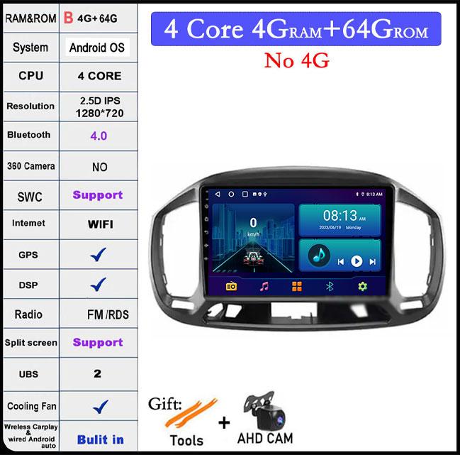 Car Android Radio Stereo For FIAT UNO 2014 - 2020 DSP Car Carplay Multimedia Player Navigation GPS WIFI Autoradio Audio