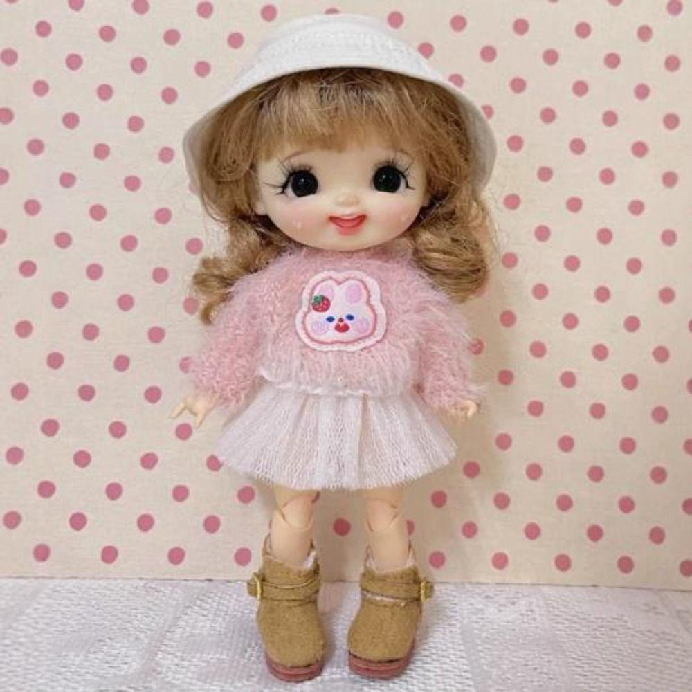 Multicolors Doll Plush Tops Mini Princess White Mesh Skirt for 1/12 BJD Dolls for Ob11 P9 Dolls