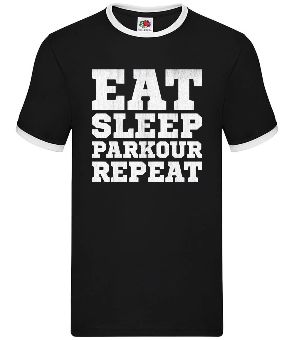 Eat Sleep Parkour Repeat - Mens Ringer - Free Running Freerunning Runner XXL