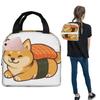 Sushi Cute Shiba Inu Dog Insulated Lunch Bag for Women Kids Leakproof Food Boxes Thermal Lunch Box Tote