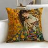 Classic Painter Gustav Klimt Cushion Cover Soft & Easy-Wash Pillow Case – Versatile For Couch, Bed, Travel And Office