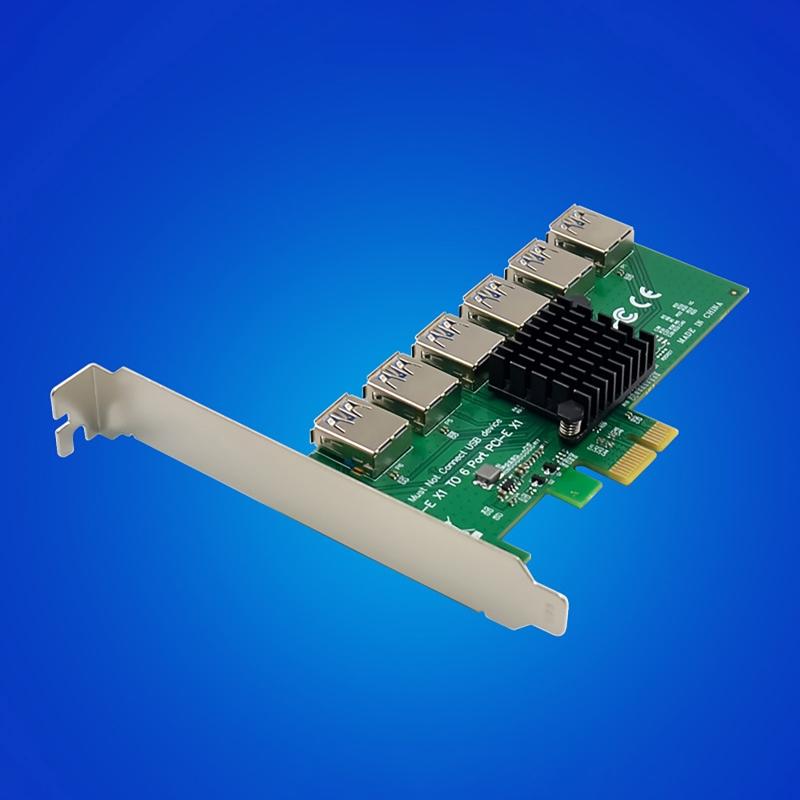 6-Port USB 3.0 PCI für Presse r Karte PCI-E Erweiterungsadapter PCIE USB3.0 HUB Laufwerk Controllerkarten tender