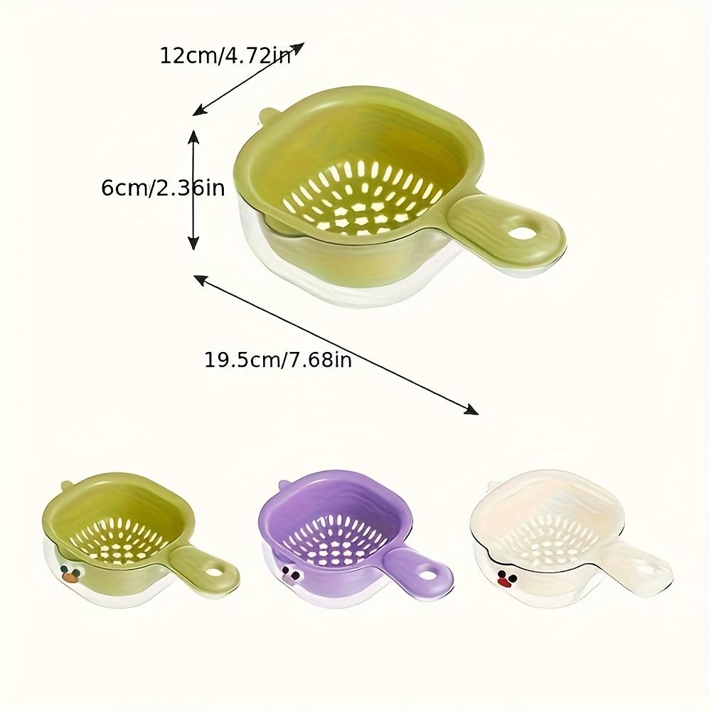 2 In1 Duckbill Cute Handle Draining Basket Straining Fruit Drain Basket Washing Double Basket Dishwashing Layer Fruit Tools 2025