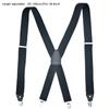 Wide Men Suspenders High Elastic Adjustable 4 Strong Clips Suspender Heavy Duty X Back Trousers Braces