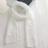 Breathable Spring Silk Scarf Polyester Long Hijab Scarf Headband Lace Thin Headscarf  Girls