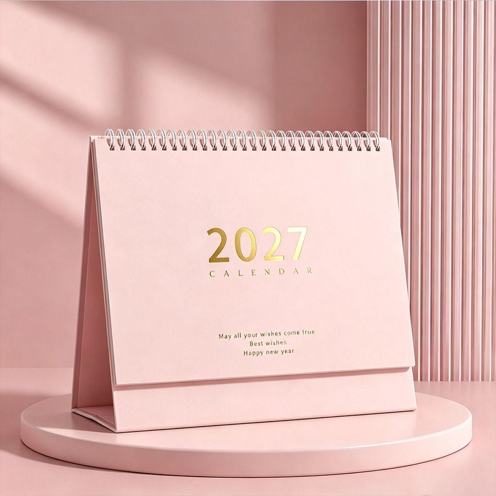 Tragbarer 2027 Desktop Schreibtischkalender Faltbarer Akademischer Planer Bürobedarf