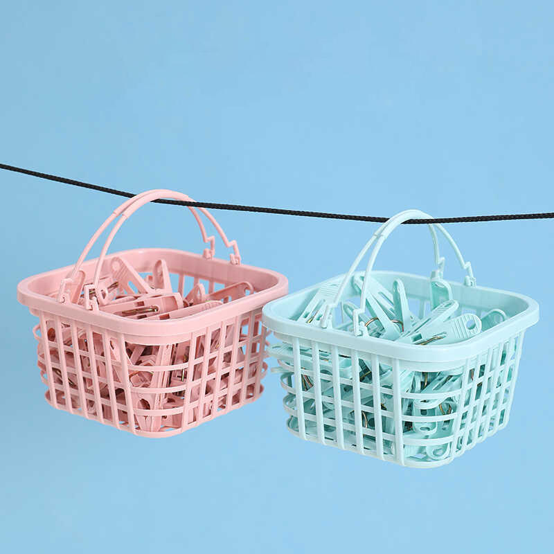 30Pcs/Pack Clothes Drying Clip Balcony Windproof Strong Drying Clips Outdoor Drying Underwear Socks Scarf Fixing Clip