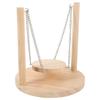 Wooden Bird Perch Platform Natural Look Sturdy Parrot Cage Supply for Cockatiel Parakeet Daily Play Exercise Training Fun Perch