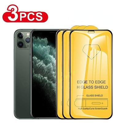 3 шт. Закаленное стекло для iPhone 17 16 15 14 11 12 13 Pro Max Защитное стекло для экрана для iPhone X Xr Xs Max 7 8 6S Plus SE2020 Полное покрытие Стекло